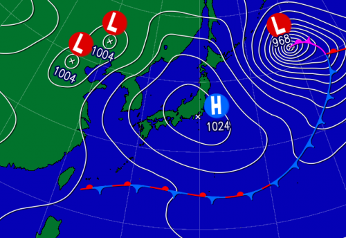 20160412_12日09時予想天気図