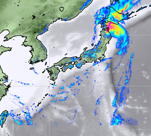 17日15時予想雨雲