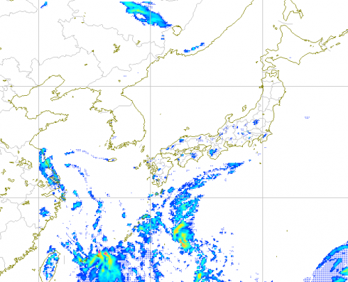 5日15時の雨雲