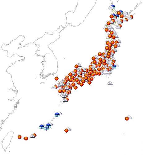 ８日天気予報