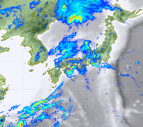 9月5日15時予想雨雲