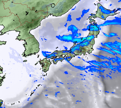 1月16日12時ﾚｰﾀﾞｰ降水予想