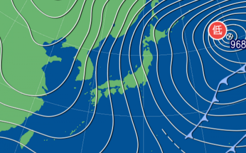 1月15日9時予想天気図