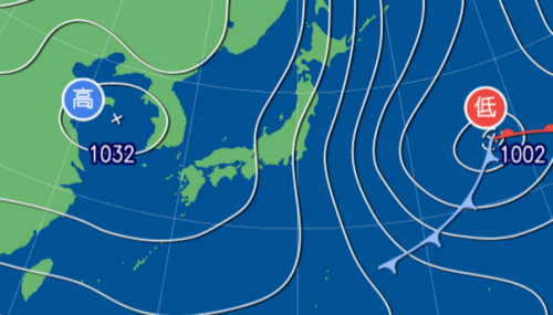 1月17日9時予想天気図