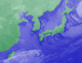 1月31日3時気象衛星雲画像