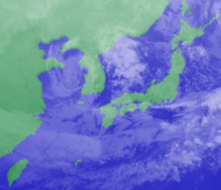 1月20日3時気象衛星雲画像