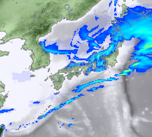 1月30日12時ﾚｰﾀﾞｰ予想降水域