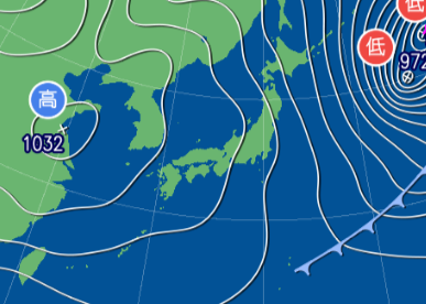 1月31日9時予想天気図