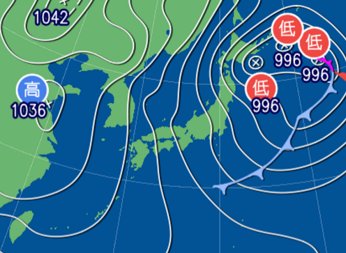 1月23日9時予想天気図