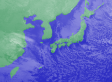 1月25日3時気象衛星雲画像
