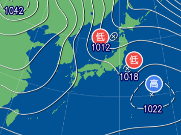 2月1日9時予想天気図