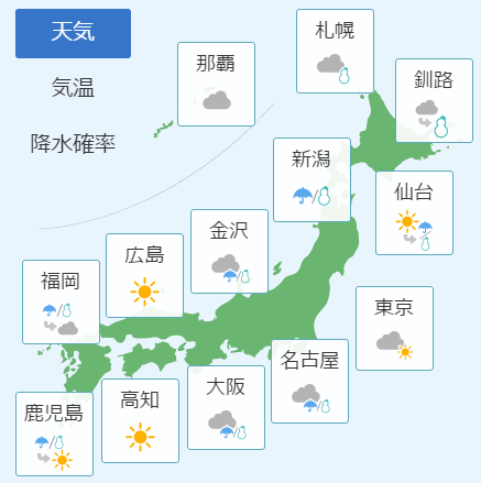 2月11日の天気予報