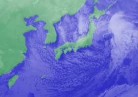 2月10日3時の気象衛星雲画像