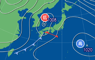 2月5日9時予想天気図