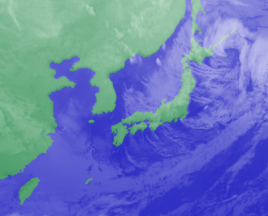 2月2日3時気象衛星雲画像