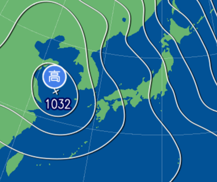 2月3日9時予想天気図