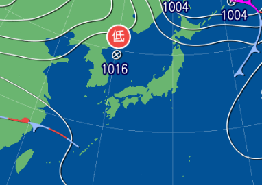 3月5日9時の予想天気図