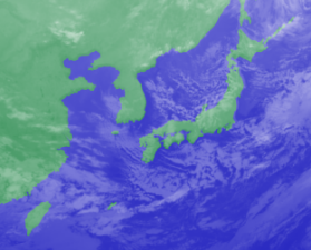 3月8日3時のひまわり雲画像