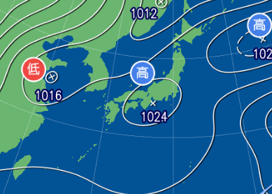 3月1日9時の予想天気図