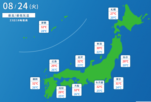 8 24 朝イチ 日本海側では風雨の強まりに注意 ライフレンジャー トピックス